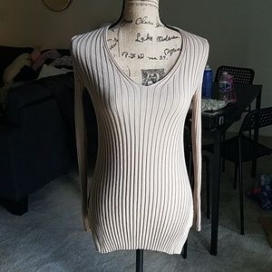 Papaya Long Sleeve Sweater with slits on the side